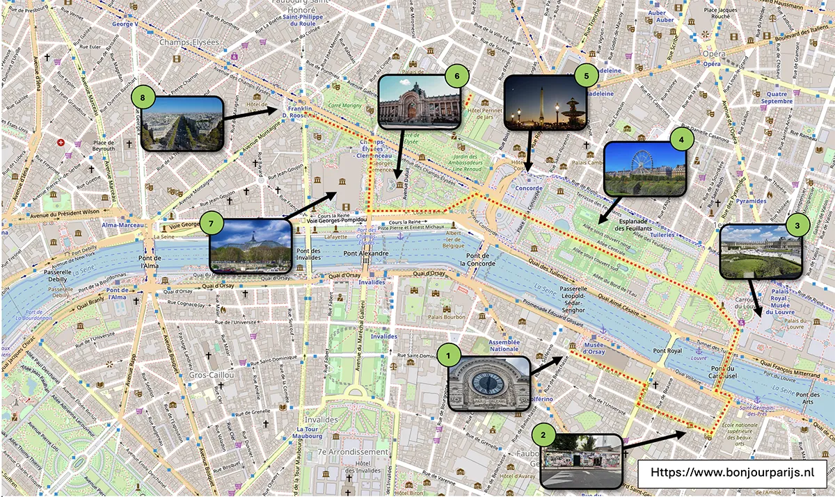 Van het Louvre naar de Champs Elysees | Wandelroute in Parijs