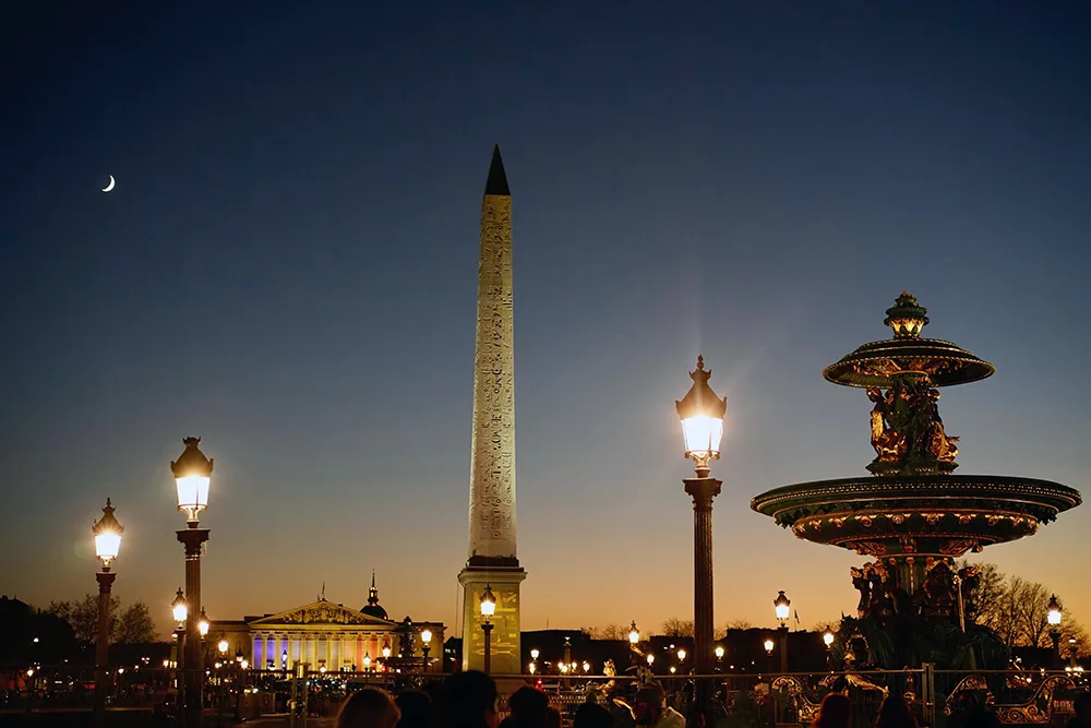 Place de la concorde, Wandelroute in Parijs.