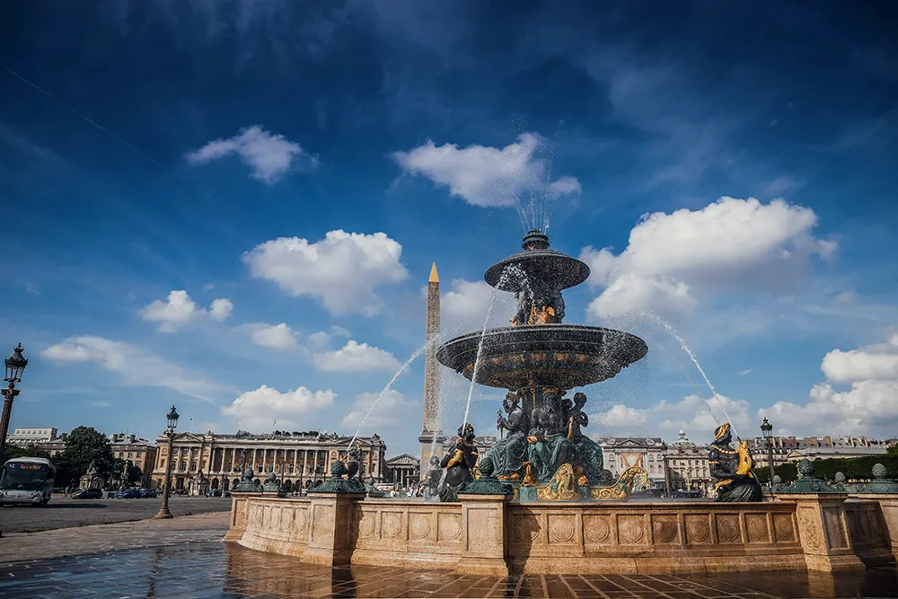 Fonteinen bij de Place de la Concorde.